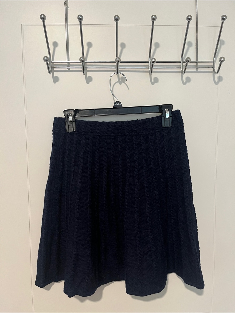 Truxa Italia Wool Blue Pull-On Skirt